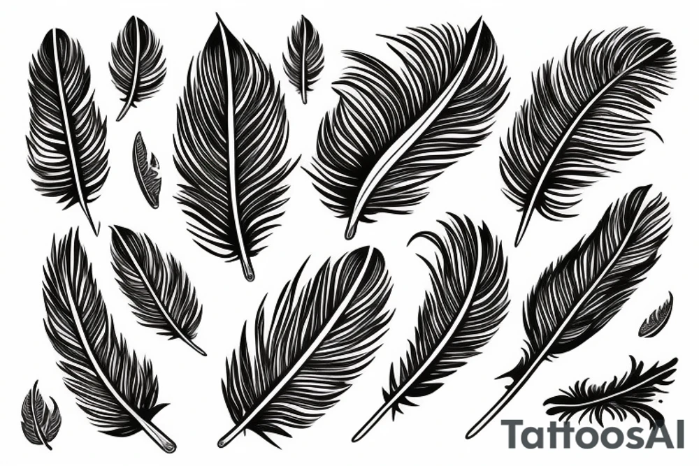 burning feather tattoo idea
