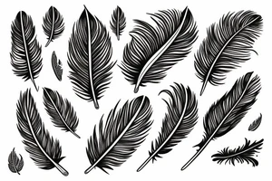 burning feather tattoo idea