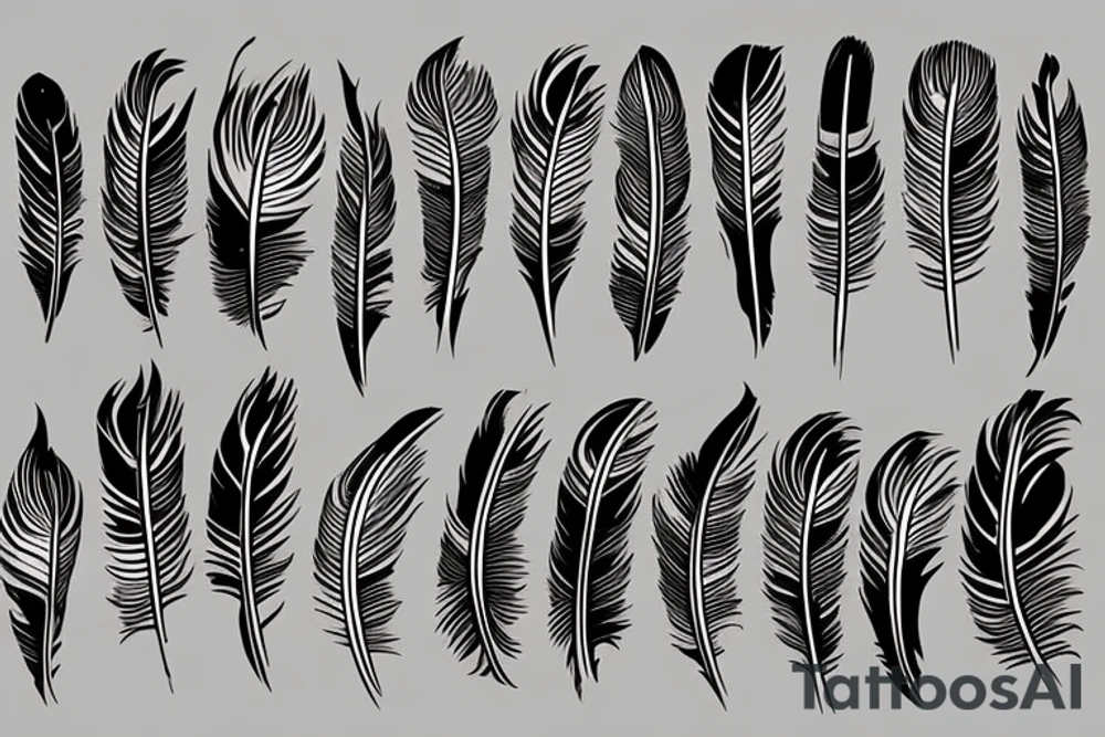 burning feather tattoo idea