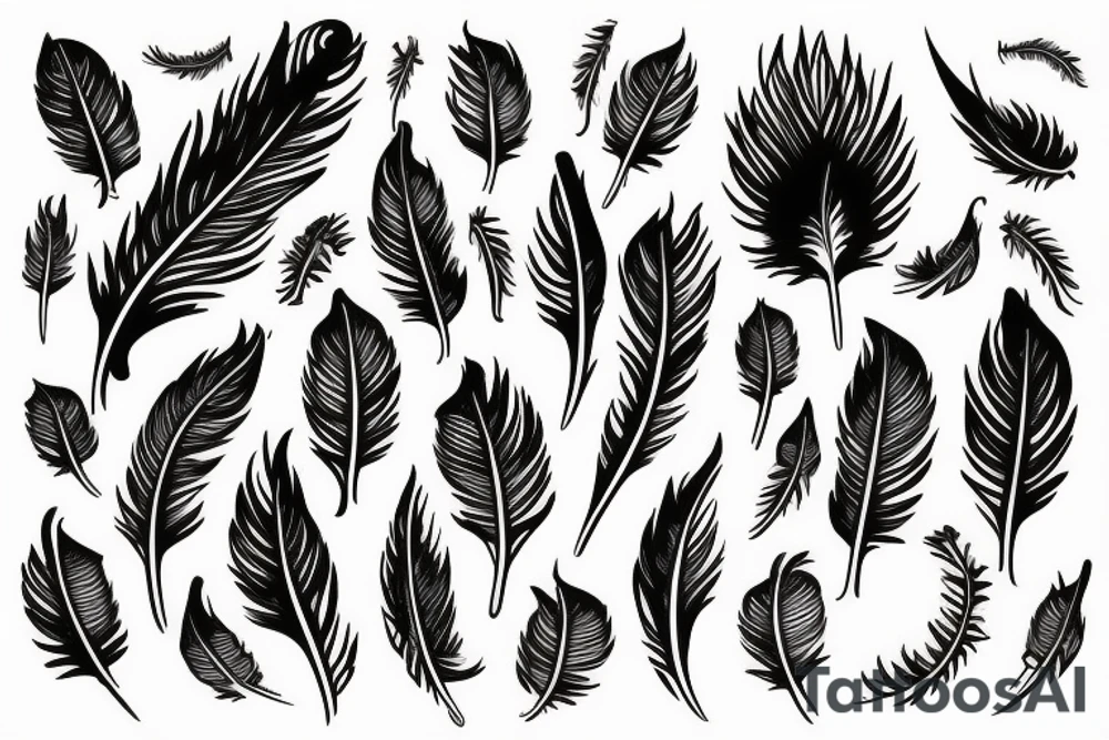 burning feather tattoo idea