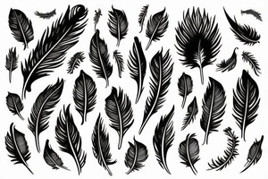 burning feather tattoo idea