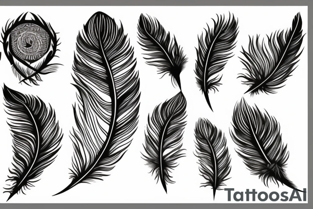 burning feather tattoo idea
