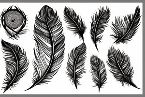 burning feather tattoo idea