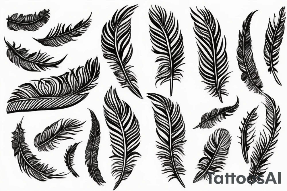 feather as snake tattoo idea