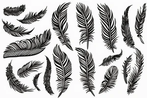 feather as snake tattoo idea