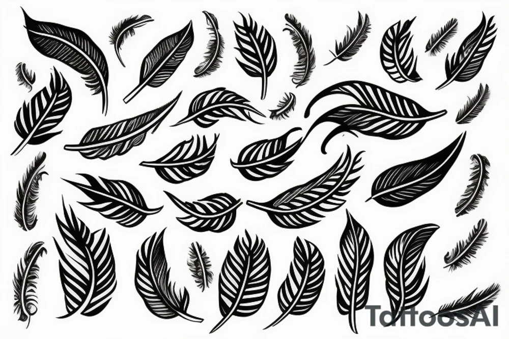 feather as snake tattoo idea