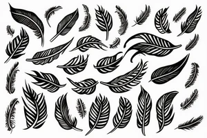 feather as snake tattoo idea
