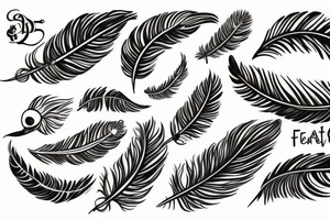 feather as snake tattoo idea