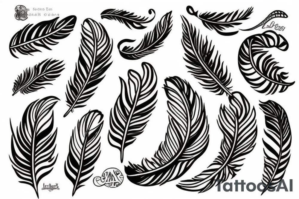 feather as snake tattoo idea