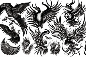 phoenix in ash tattoo idea