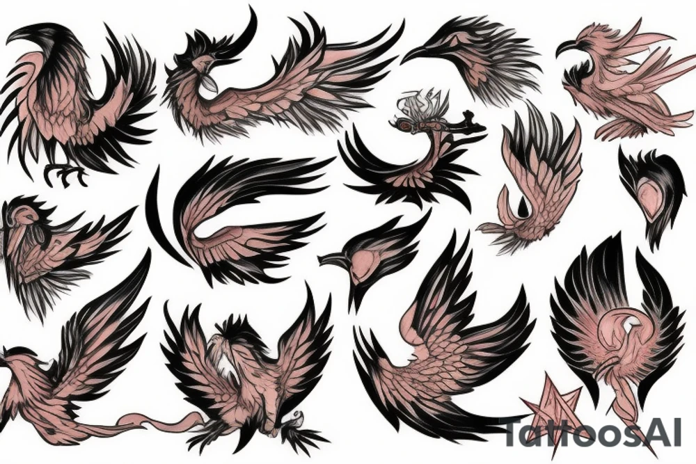phoenix in ash tattoo idea