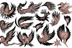 phoenix in ash tattoo idea
