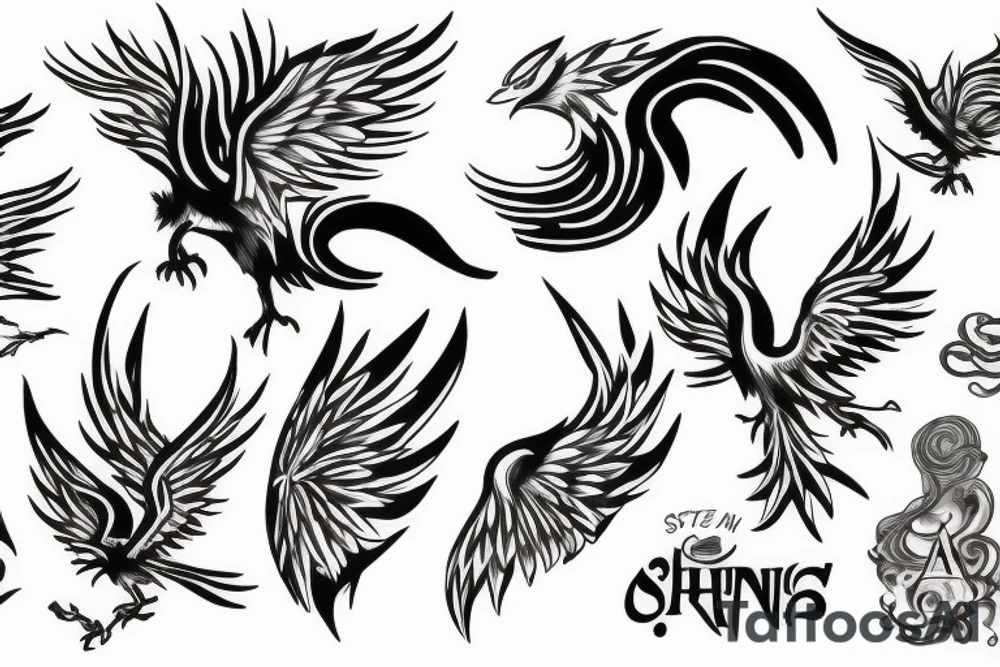 phoenix in ash tattoo idea