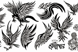 phoenix in ash tattoo idea