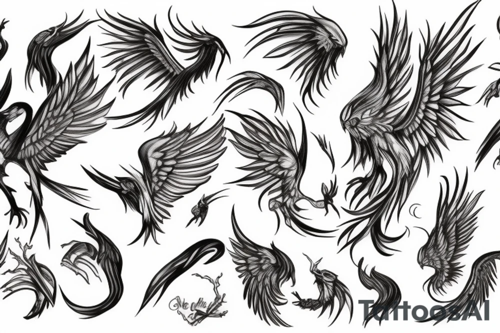 phoenix in ash tattoo idea