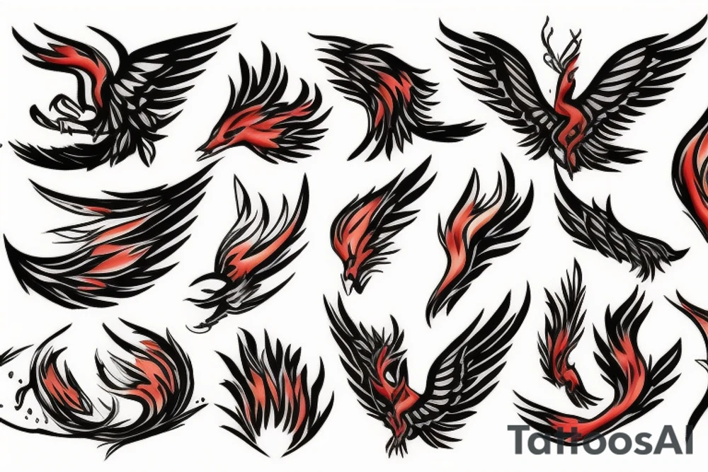 phoenix in ash tattoo idea