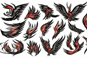 phoenix in ash tattoo idea