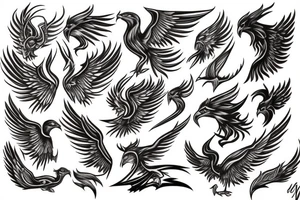 phoenix in ash tattoo idea