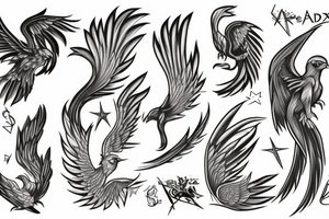 phoenix in ash tattoo idea