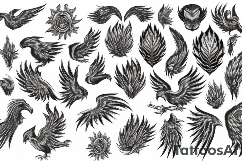 phoenix in ash tattoo idea
