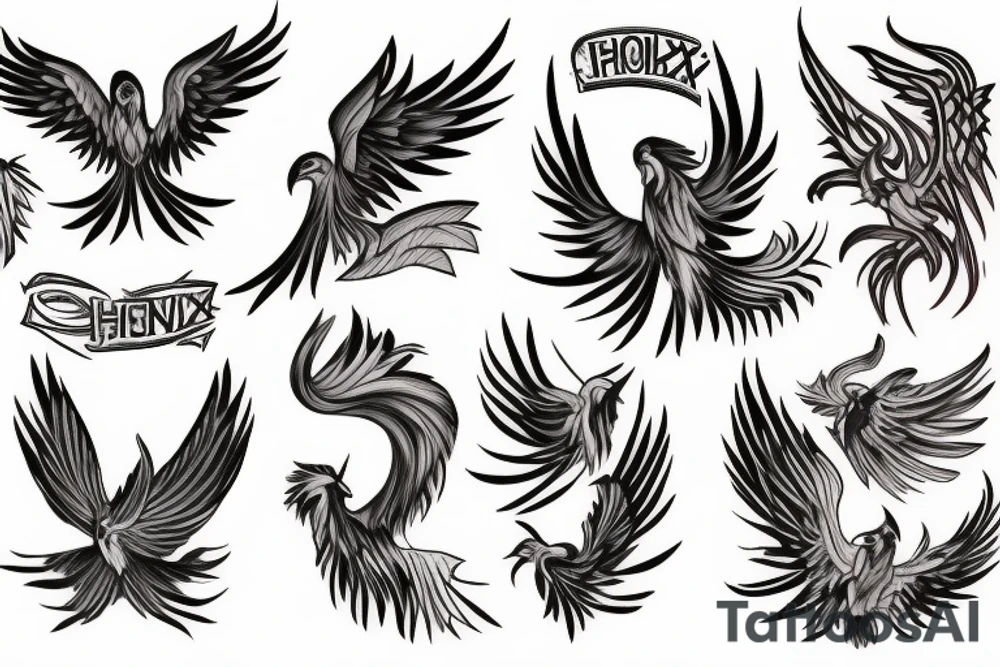 phoenix in ash tattoo idea