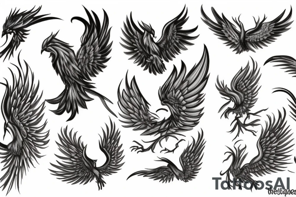 phoenix in ash tattoo idea