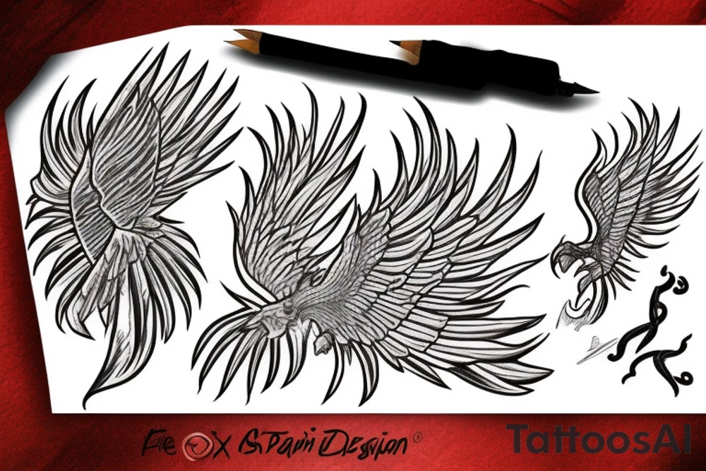 phoenix in ash tattoo idea
