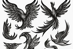 phoenix in ash tattoo idea