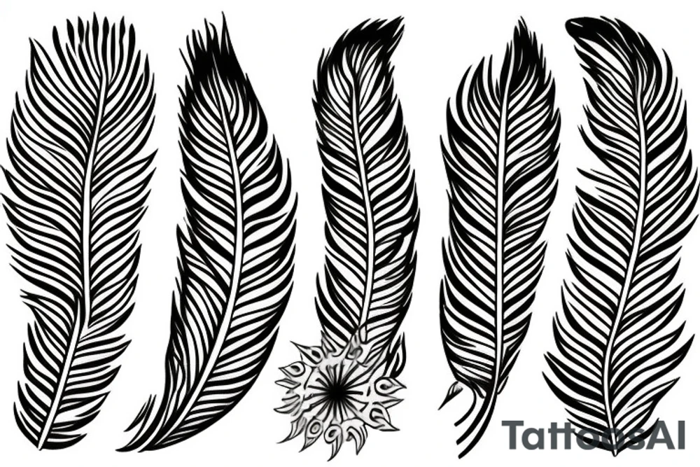 phoenix feather fire ash tattoo idea