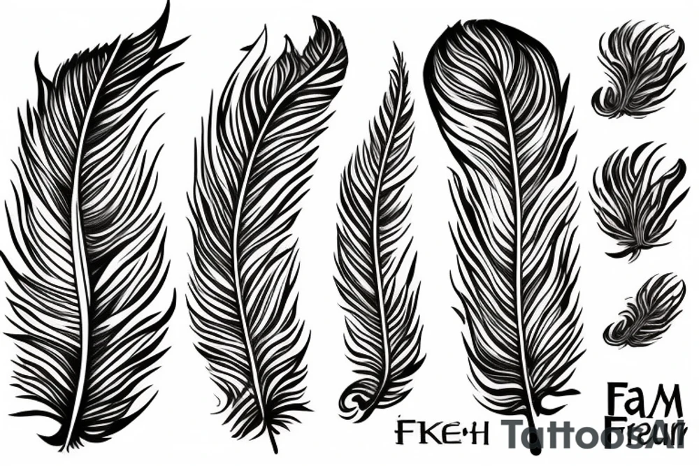 phoenix feather fire ash tattoo idea