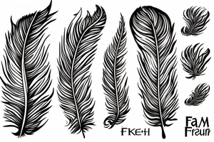 phoenix feather fire ash tattoo idea