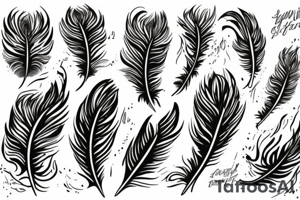 phoenix feather fire ash tattoo idea