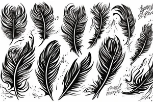 phoenix feather fire ash tattoo idea