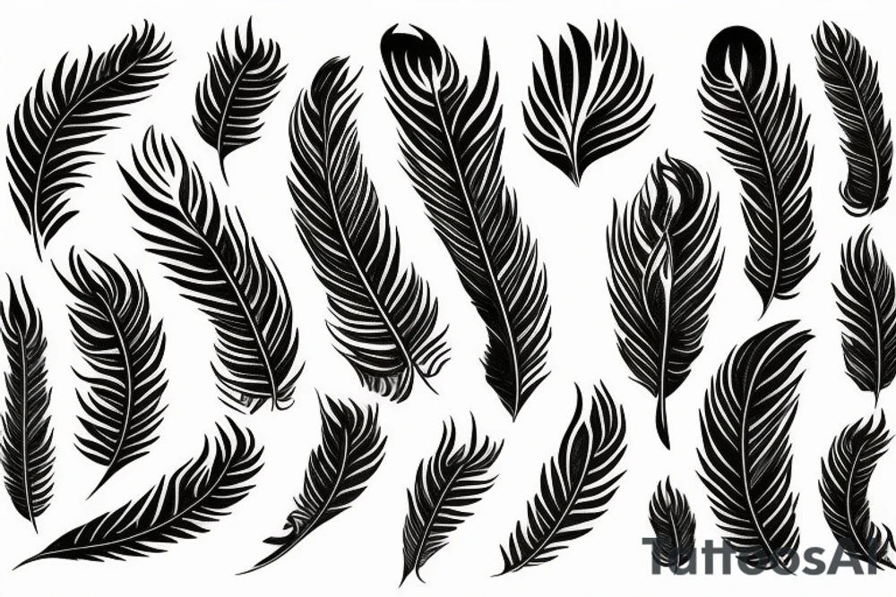 phoenix feather fire ash tattoo idea