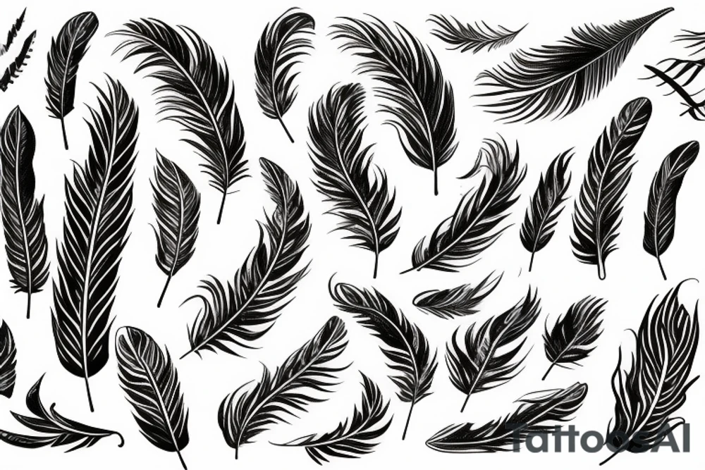 phoenix feather fire ash tattoo idea