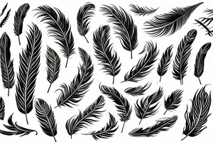 phoenix feather fire ash tattoo idea