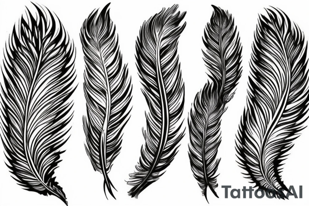 phoenix feather fire ash tattoo idea