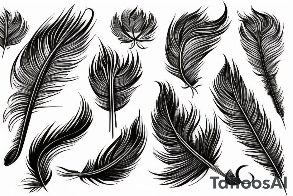 phoenix feather fire ash tattoo idea