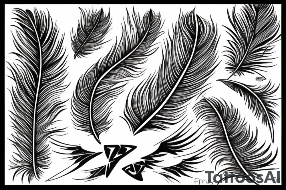 phoenix feather fire ash tattoo idea