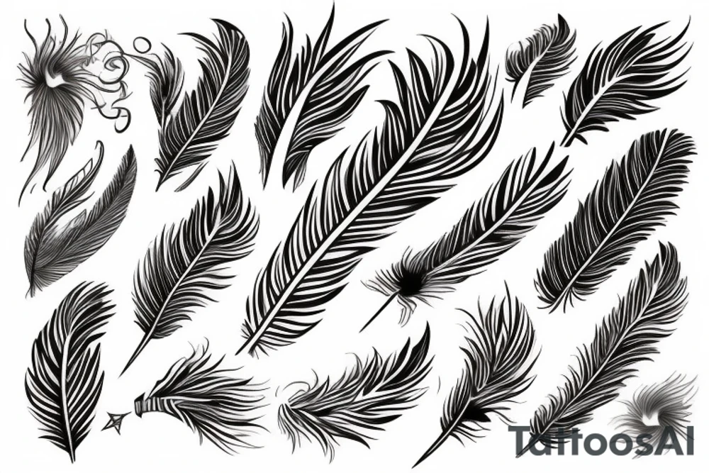 phoenix feather fire ash tattoo idea