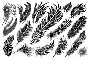 phoenix feather fire ash tattoo idea