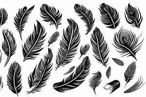feather fire ash tattoo idea