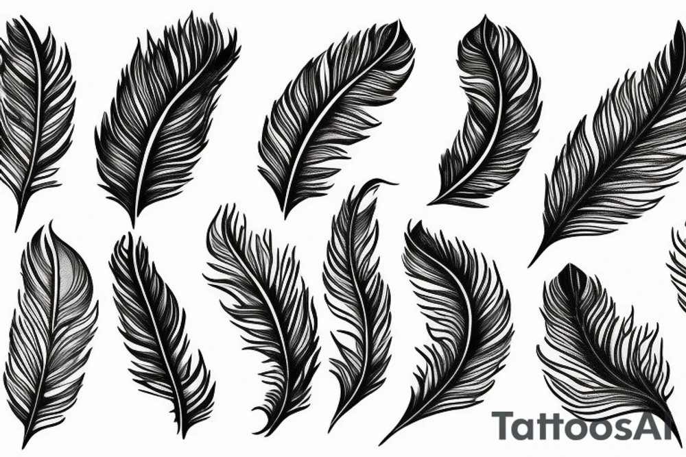 feather fire ash tattoo idea