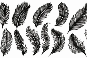 feather fire ash tattoo idea