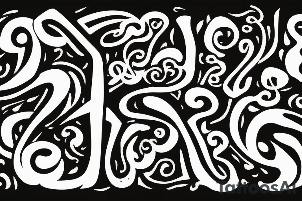 Modern with my sons name Leonel and Liam tattoo idea