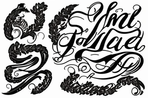 Leonel and Liam in cursive tattoo idea