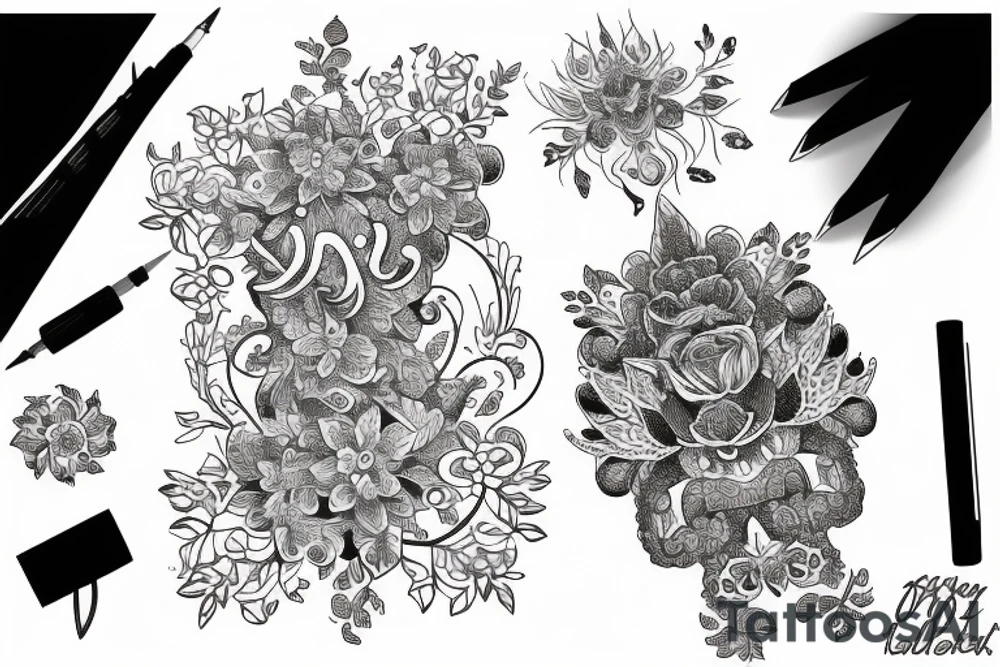 горящее перо tattoo idea