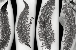 feather phoenix ash snake fire tattoo idea