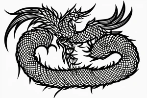 feather phoenix ash snake fire tattoo idea