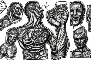 Atlas shrugged statue with sunbeams tattoo idea